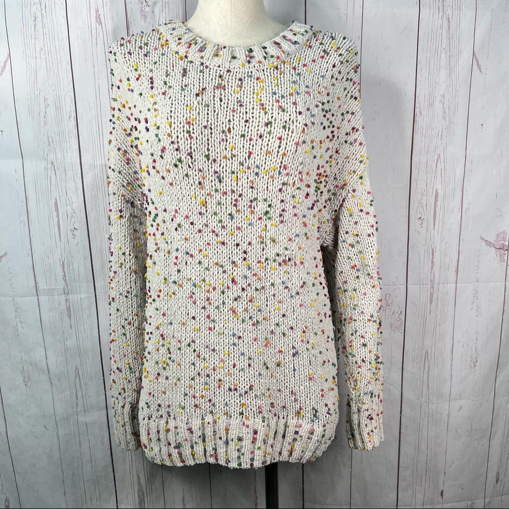 Seven 7 Large Confetti Sweater Long Sleeve